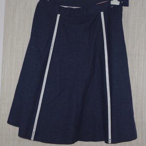 Katty Xiomara blue cotton Skater Midi Lined skirt Size: XL